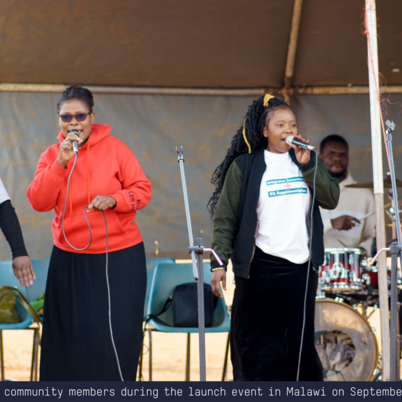 Musical performances from community members accompanied the program launch event in Malawi 3